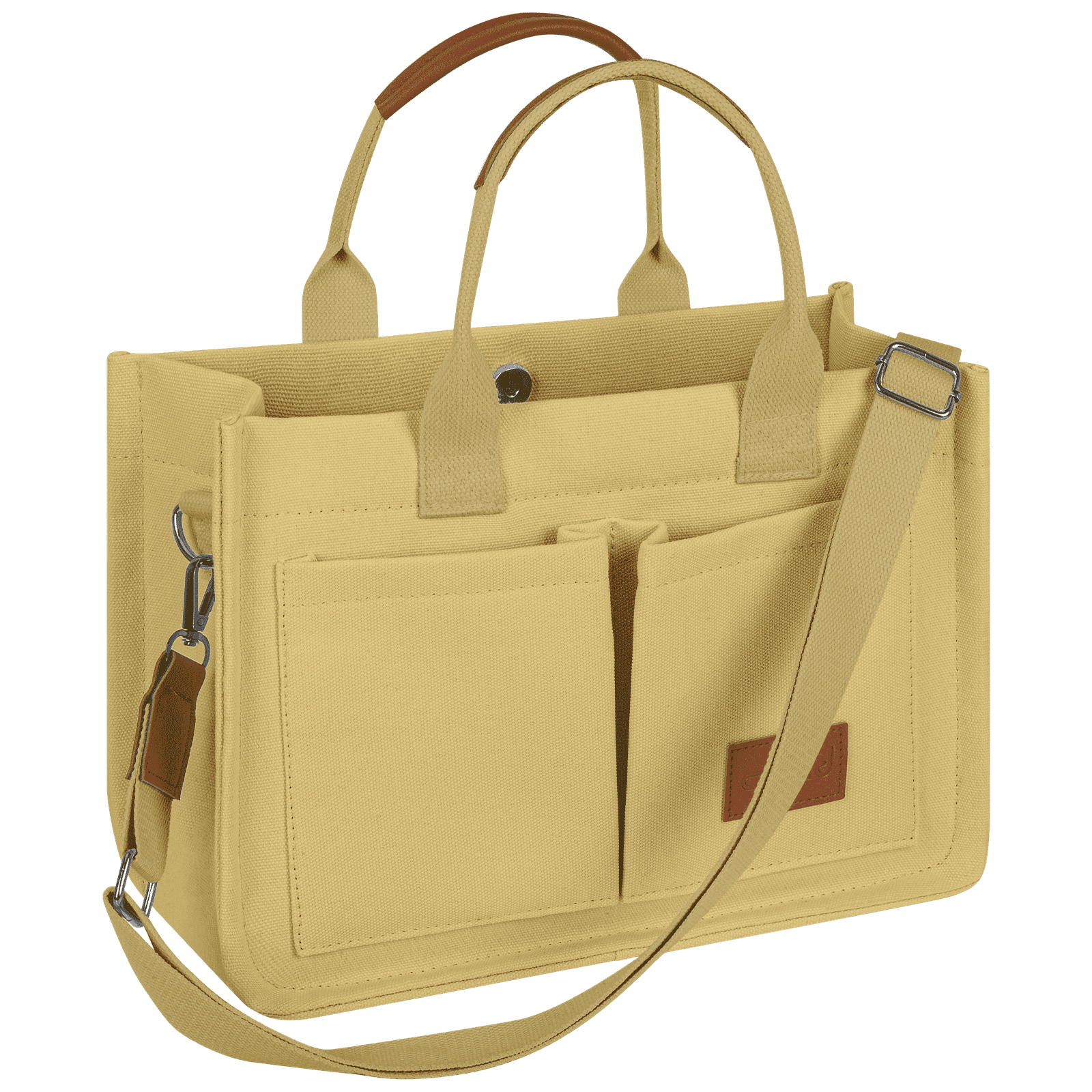 Canvas Tote Bag with Multi-Pocket for Women, Large Crossbody