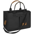 thumbnail image 1 of Cshidworld Canvas Tote Bag with Multi-Pocket for Women, Large Crossbody Shoulder Handbag Everything Tote Bag with Compartments, Laptop Work Bags Shoulder Travel Messenger Gym Totes, Black, 1 of 7