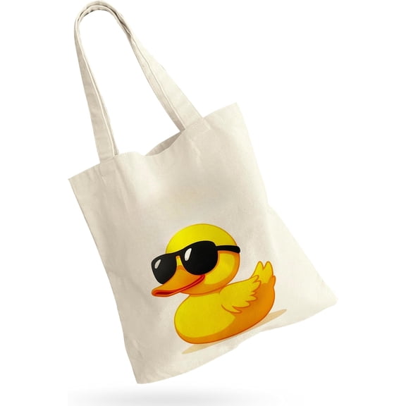 Canvas Tote Bag,Purse For Duck Lovers,Yellow Duck Grocery Sack,Duck Ducking Bags,Shopping Bag for Women