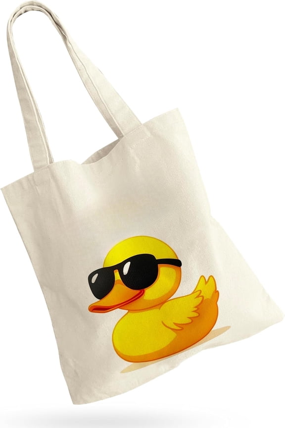 Canvas Tote Bag,Purse For Duck Lovers,Yellow Duck Grocery Sack,Duck Ducking Bags,Shopping Bag for Women