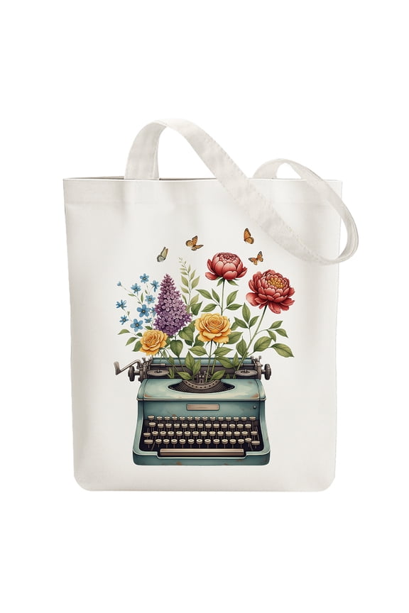 Canvas Tote Bag Reusable Cotton Bag for Women Large 14.96"x 15.74" Cloth Shoulder Bags with Zipper Pockets 1