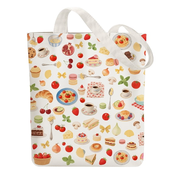 Canvas Tote Bag Reusable Cotton Bag for Women Large 14.96"x 15.74" Cloth Shoulder Bags with Zipper