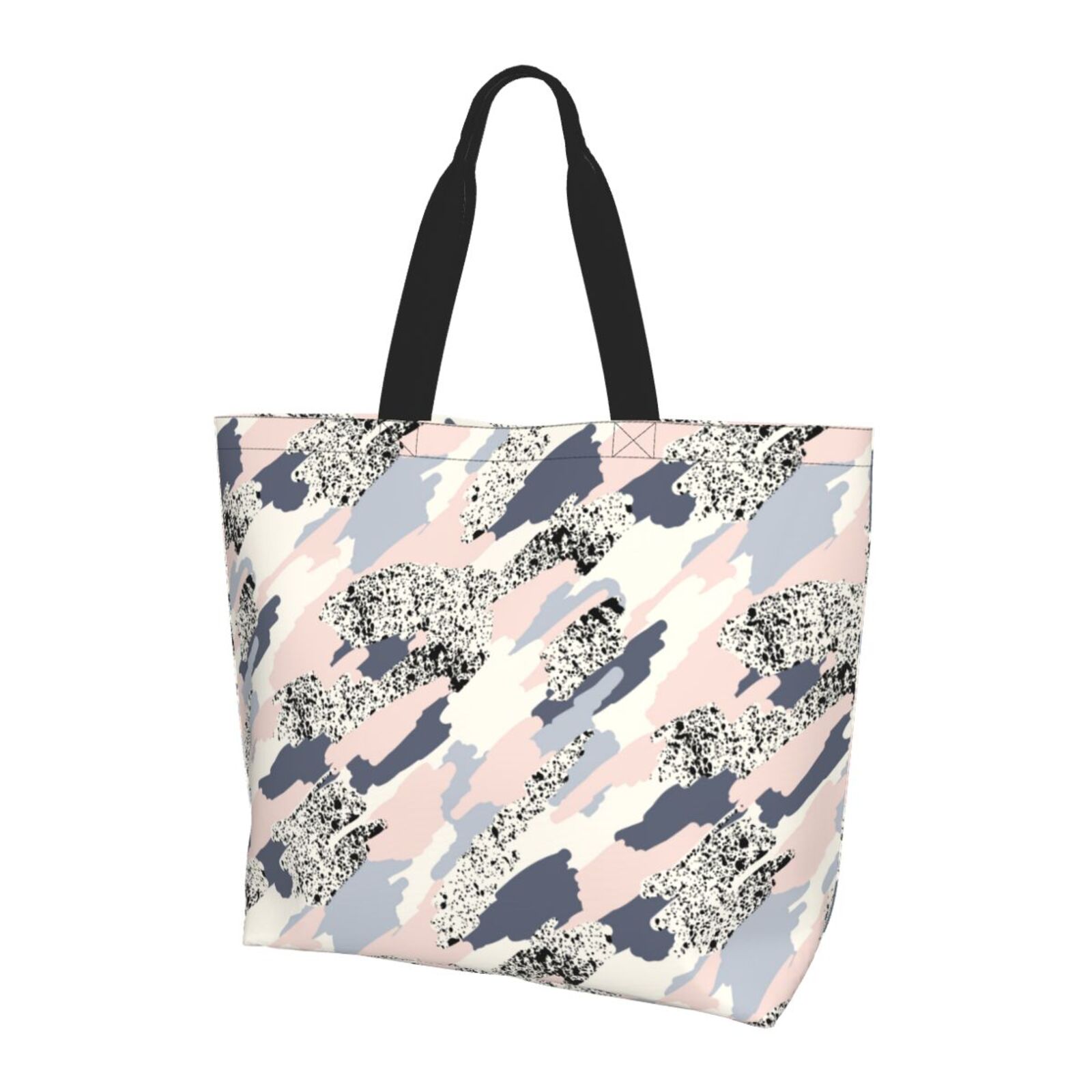 Canvas Tote Bag Reusable Shopping Bags, Abstract Camouflage Canvas