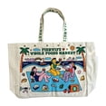 thumbnail image 1 of Canvas Tote Bag, Washable Heavy‑Duty Reusable Shoulder Handbag with Printed Straps for Groceries, Travel & Daily Errands, 1 of 5