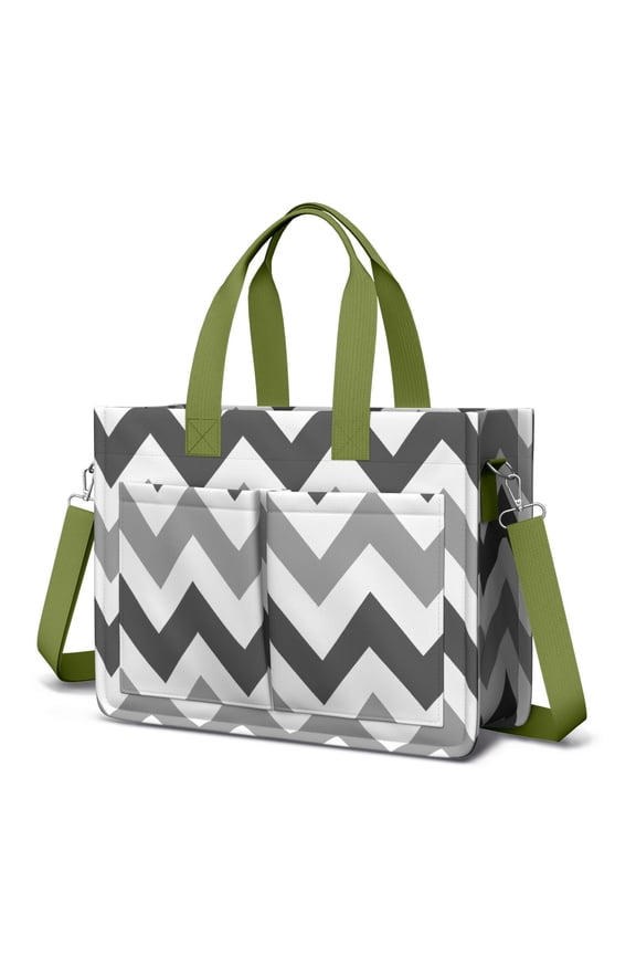 Canvas Tote Bag for Women with Compartments, Large Cute Checkered Teacher Student Shoulder Bag Nurse Purses Crossbody Bags Work Laptop Book Bag Satchels Handbags