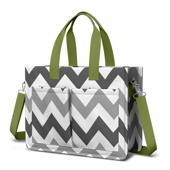 Canvas Tote Bag for Women with Compartments, Large Cute Checkered Teacher Student Shoulder Bag Nurse Purses Crossbody Bags Work Laptop Book Bag Satchels Handbags