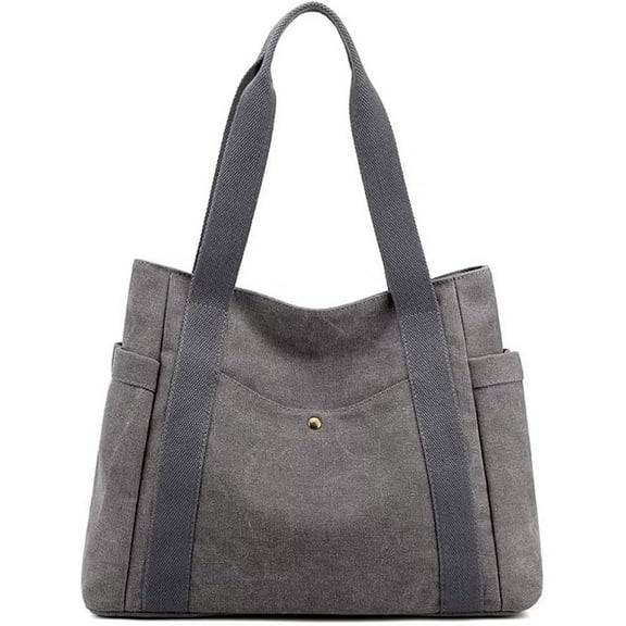 Canvas Tote Bag Women's Vintage Shoulder Large Shopping Tote Bag Daily Work Handbag