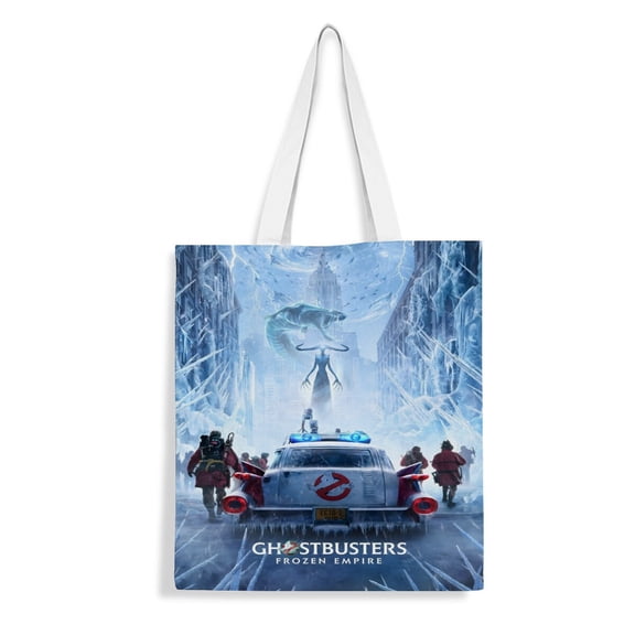 Canvas Tote Bag for Ghostbusters Frozen Empire Women Gifts Book Bag Shoulder Shopping Reusable Grocery Bags 13.7 x 15.7 inches