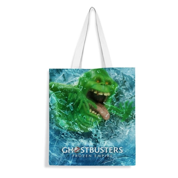 Canvas Tote Bag for Ghostbusters Frozen Empire Women Gifts Totes Shoulder Book Bag Shopping Reusable Grocery Bags 13.7 x 15.7 inches