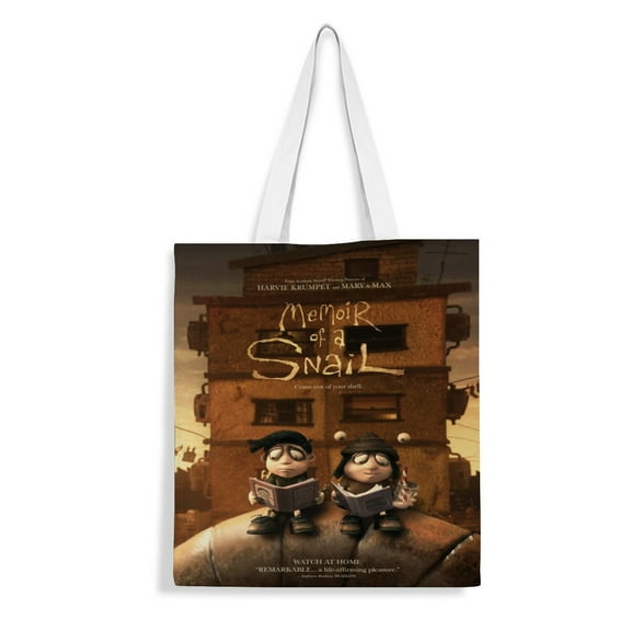 Canvas Tote Bag for Memoir of a Snail Women Gifts Totes Shoulder Book Bag Shopping Reusable Grocery Bags 13.7 x 15.7 inches