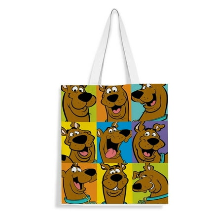 Canvas Tote Bag for Scooby-Doo Women Gifts Shoulder Book Bag Shopping Reusable Grocery Bags 13.7 x 15.7 inches