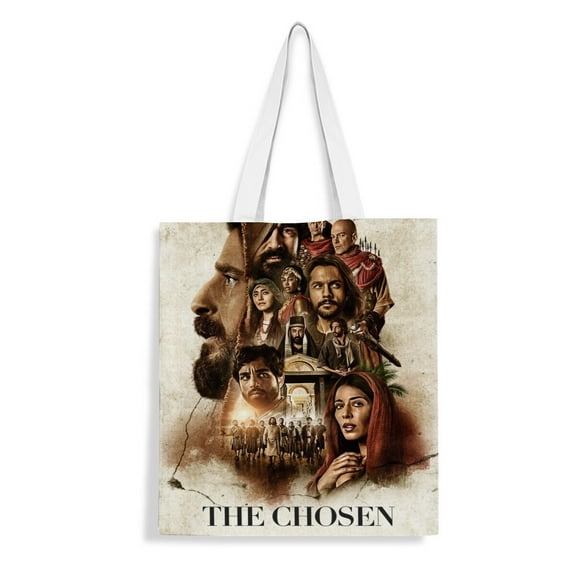 Canvas Tote Bag for The Chosen Women Gifts Totes Shoulder Book Bag Shopping Reusable Grocery Bags 15.7 x 17.7 inches