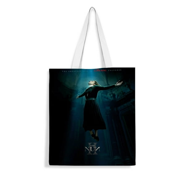 Canvas Tote Bag for The Nun II Women Gifts Totes Shoulder Book Bag Shopping Reusable Grocery Bags 13.7 x 15.7 inches