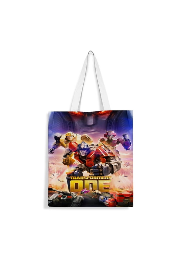 Canvas Tote Bag for Transformers One Women Gifts Book Bag Shoulder Shopping Reusable Grocery Bags 13.7 x 15.7 inches