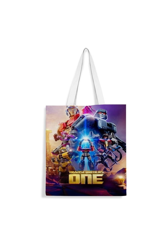 Canvas Tote Bag for Transformers One Women Gifts Totes Shoulder Book Bag Shopping Reusable Grocery Bags 13.7 x 15.7 inches