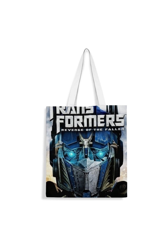 Canvas Tote Bag for Transformers Revenge of the Fallen Women Gifts Totes Shoulder Book Bag Shopping Reusable Grocery Bags 15.7 x 17.7 inches