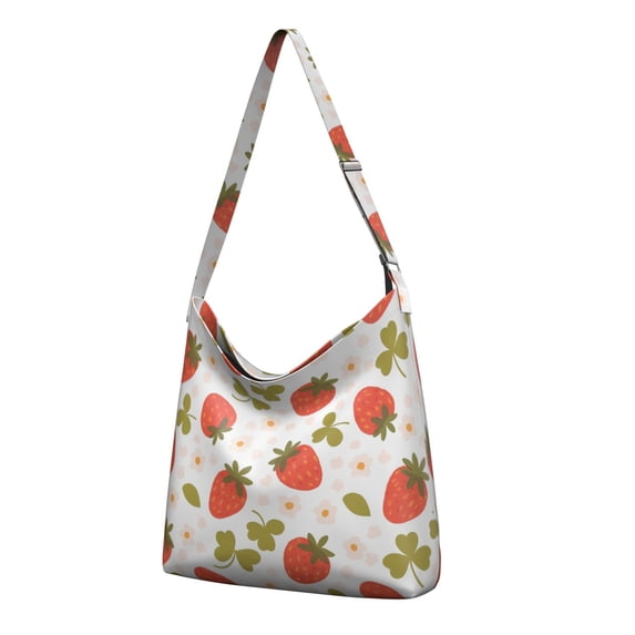 Canvas Tote Bag for Women Canvas Book Tote Bag Strawberry 4 Reusable Bags for Book Bible