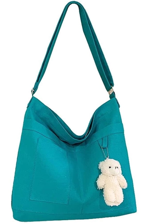 Canvas Tote Bag for Women,Canvas Crossbody Cute Tote Bag Aesthetic Student Handbags Casual Shopping Work Travel Bag