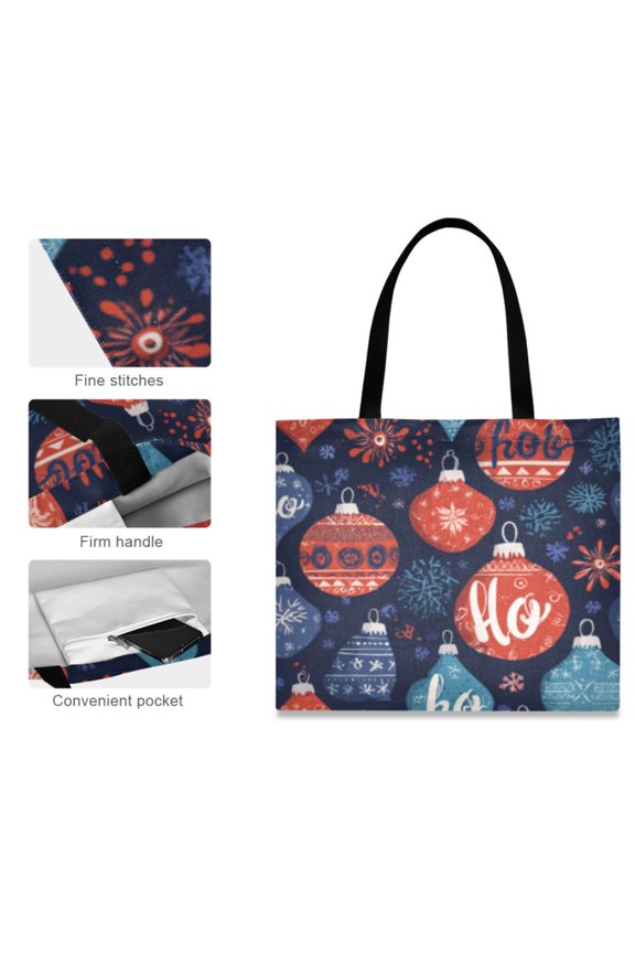 Canvas Tote Bag for Women Girls Design Print Boho Ornament Festive Flair Totes