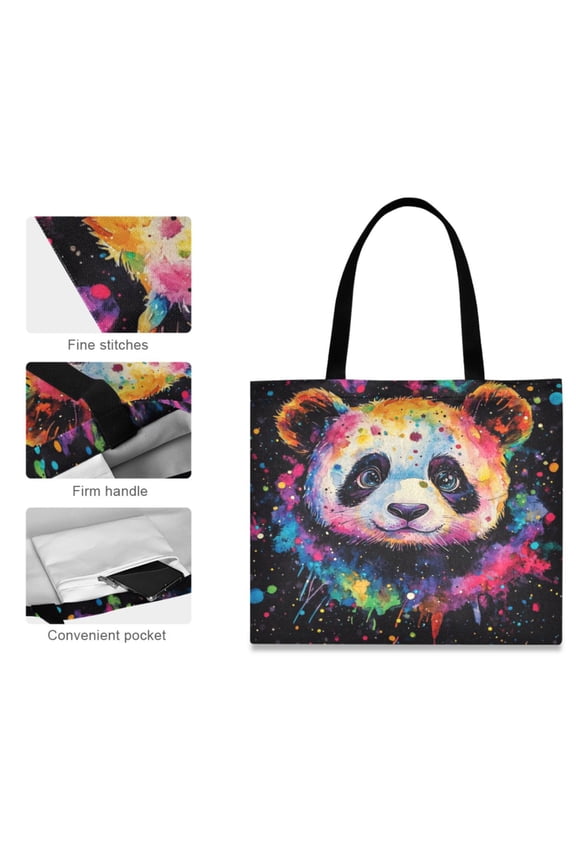 Canvas Tote Bag for Women Girls Design Print Cosmic Reflection Tote