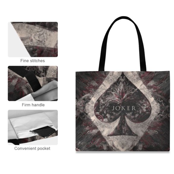 Canvas Tote Bag for Women Girls Design Print Joyful Pattern Totes