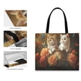 thumbnail image 1 of Canvas Tote Bag for Women Girls Design Print Kittens with Butterflies and Flowers Tote, 1 of 8