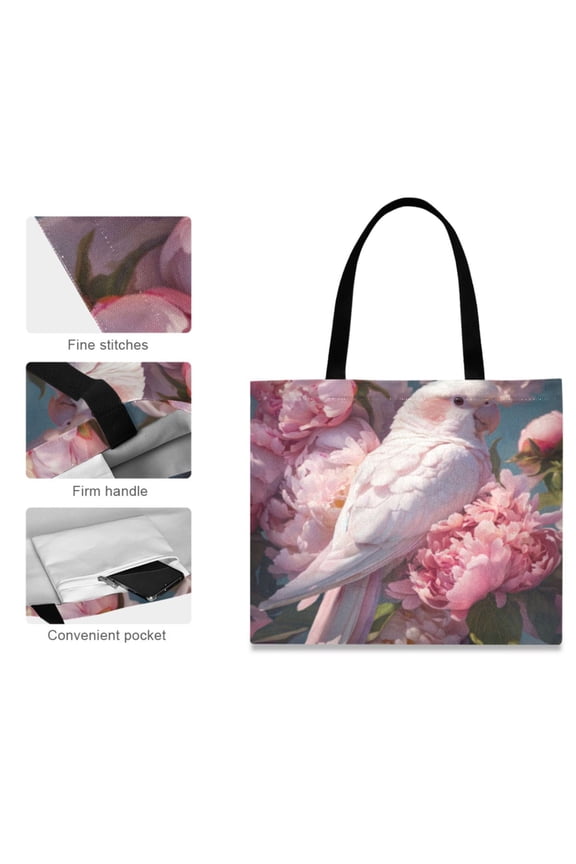 Canvas Tote Bag for Women Girls Design Print Peaceful Grace Totes