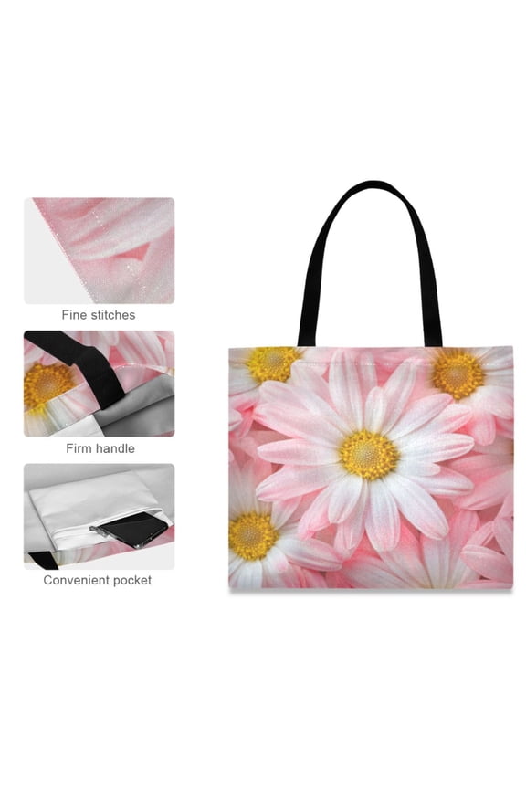 Canvas Tote Bag for Women Girls Design Print Soft Daisy Dream Totes
