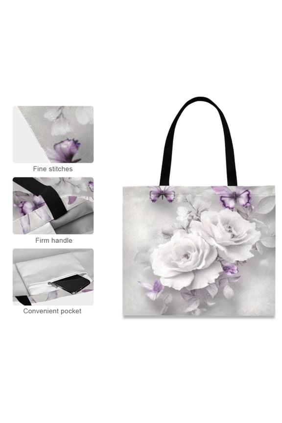 Canvas Tote Bag for Women Girls Design Print Spring Twilight Totes