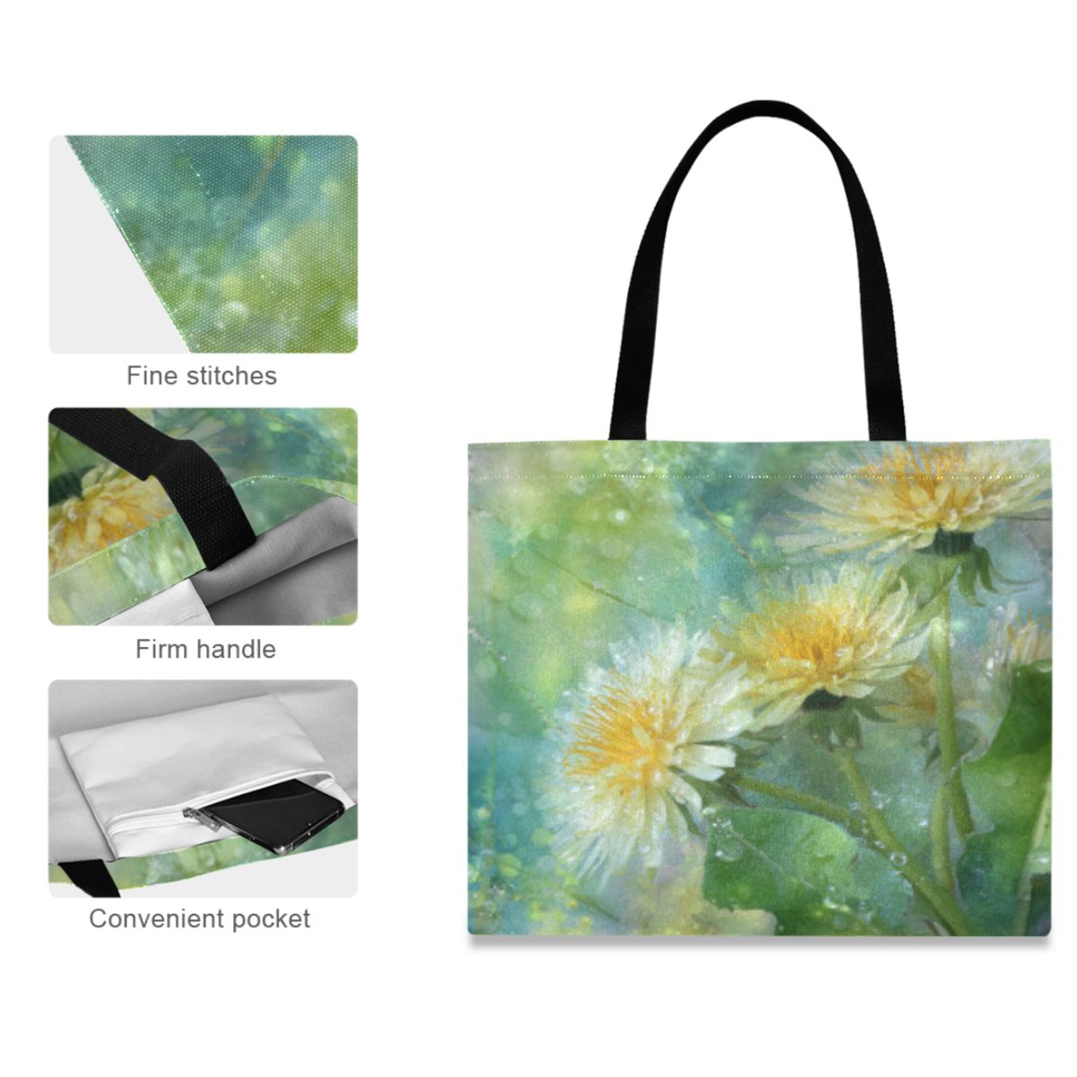Katsia Dual-Tone Canvas Tote & Shoulder Bag - Handcrafted In Taiwan, Magnetic Closure, 12x13 Inches