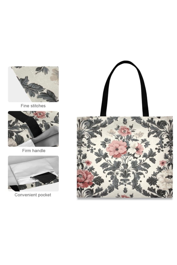 Canvas Tote Bag for Women Girls Design Print Vintage Romance Tote