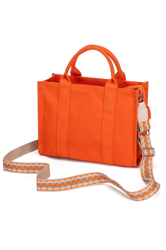 Canvas Tote Bag for Women Shoulder Handbag with Zipper Crossbody Bags for Travel School Work