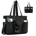 thumbnail image 1 of Canvas Tote Bag for Women With Pockets, Kabaqoo Work Crossbody Everyday Satchel, Purses Shoulder Tote Bag, 1 of 9