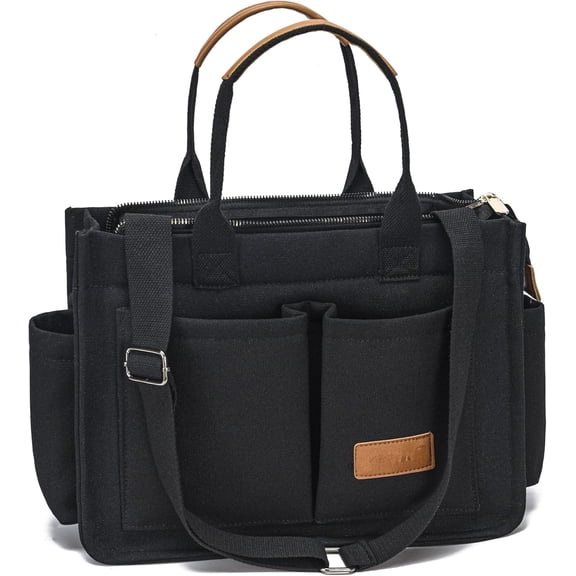 Canvas Tote Bag for Women,Womens Purse Handbags Totes Bags Crossbody Work Laptop Book Bag for Travel Nurse College Gift