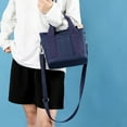 thumbnail image 1 of Canvas Tote Bag for Women with Zipper Mini Tote Bags with Water Bottle Pocket Shoulder Handbag for College Work Black, 1 of 5