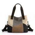 Canvas Tote Bag with Pockets Shoulder Bag Casual Top Handle Handbag