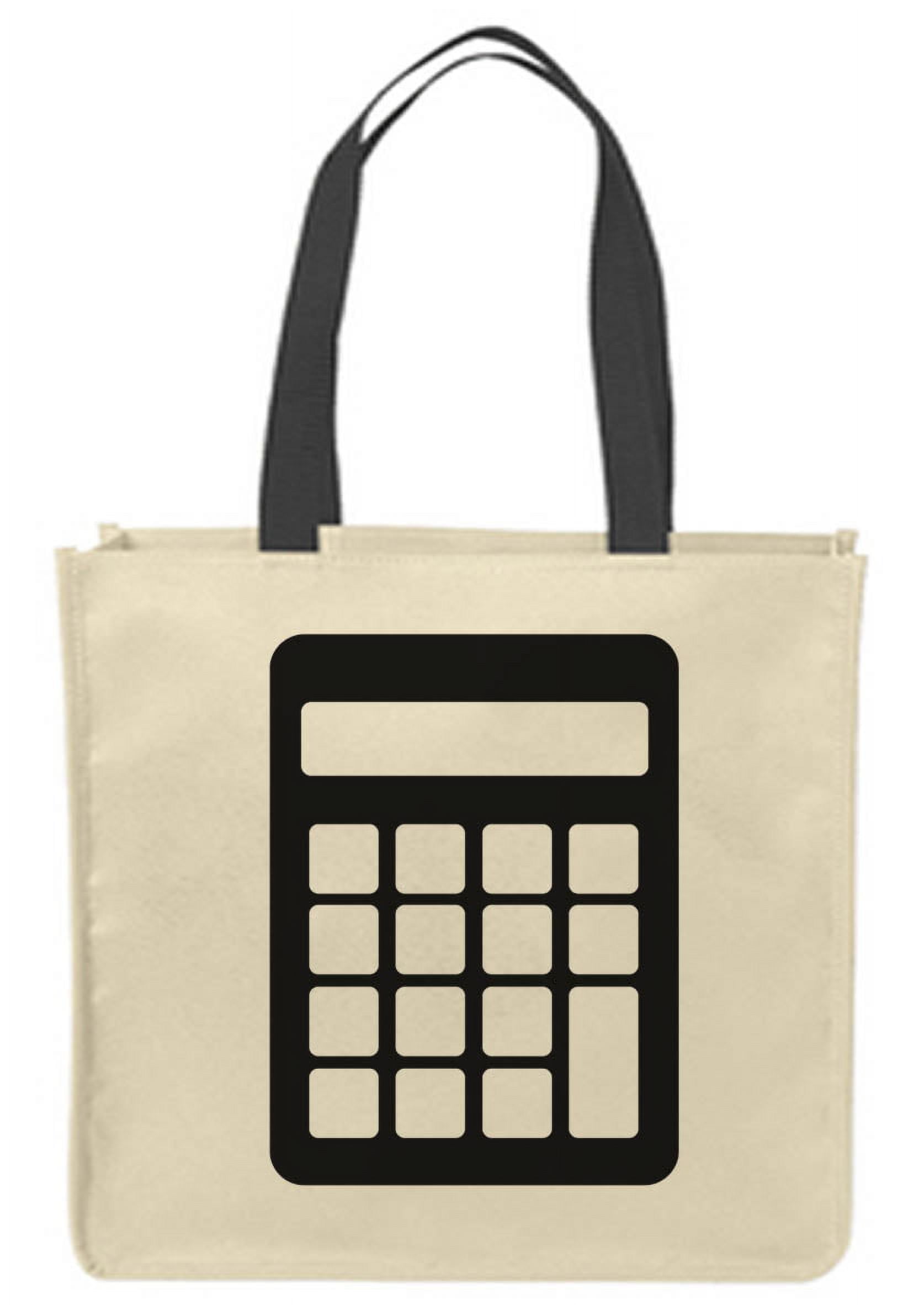 Canvas Tote Bags Calculator silhouette math numbers equations calculate