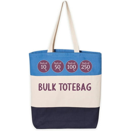 Canvas Tote Bags – Durable, Eco-Friendly Reusable Bags 10/50/100/250 Pack