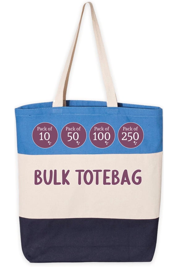 Canvas Tote Bags – Durable, Eco-Friendly Reusable Bags 10/50/100/250 Pack