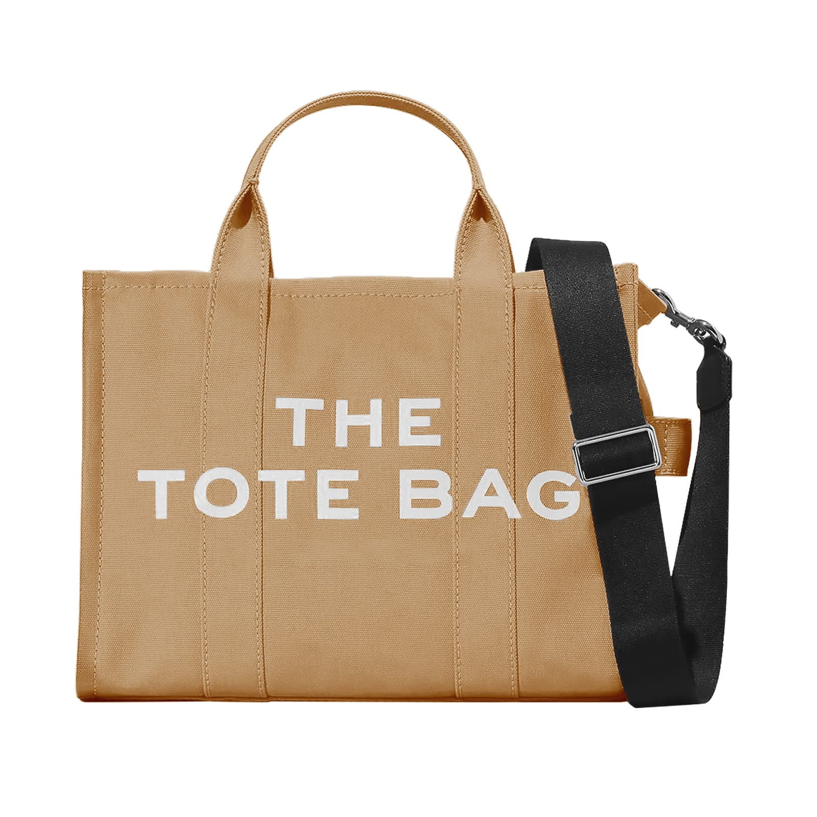 The Tote Bag for Women Dupes Canvas Tote Bag Purse with Zipper  Handbag Black : Clothing, Shoes & Jewelry
