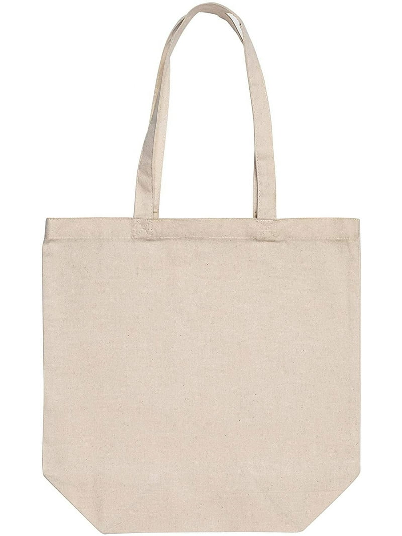 Canvas Tote Bags Plain Bulk for Crafts, Washable Grocery Cotton