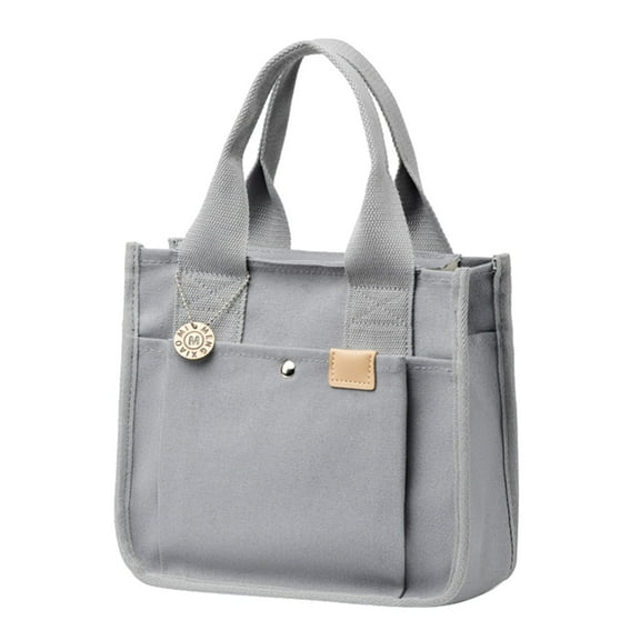 Canvas Tote Bags for Women Small Totes Bags with Zipper Lightweight Purse Pockets Large Shoulder Handbag
