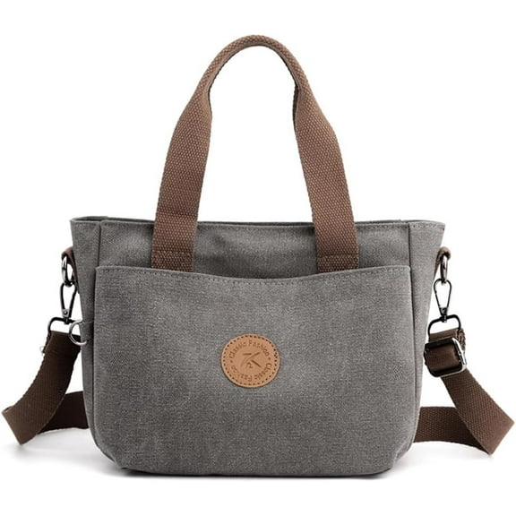 Canvas Tote Handbag for Women - Casual Shoulder Bag with Multiple Pockets