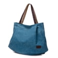 thumbnail image 1 of Canvas Tote bag women's school work travel and shopping, 1 of 6