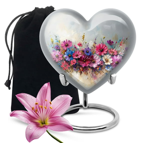 Canvas Urn For Mom & Women Ashes 8 Inches, Cremation Decorative Urns For Human Ashes, Burial Urns Urn For Ashes For Women, Funeral Cremation Urns For Ashes, Urn For Human Ashes Adult Female