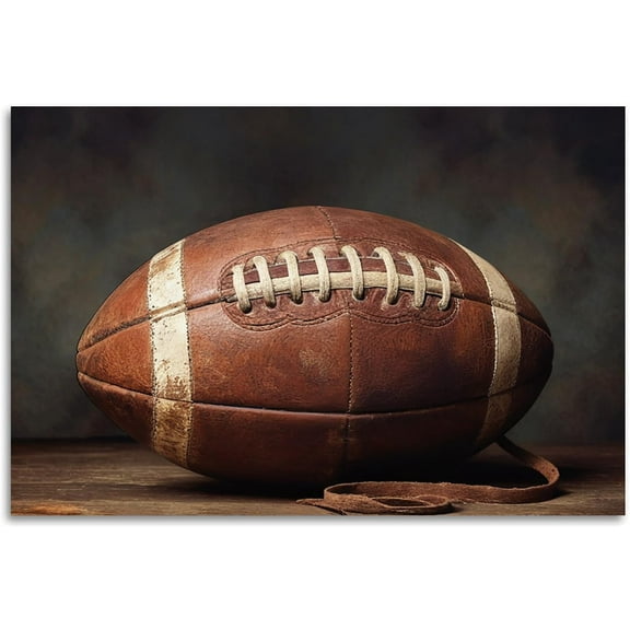 Canvas Vintage American Football Wall Art, Inspirational Poster Sports Canvas Print for Man Cave Farmhouse Decor, 12x16 inches, Unframed