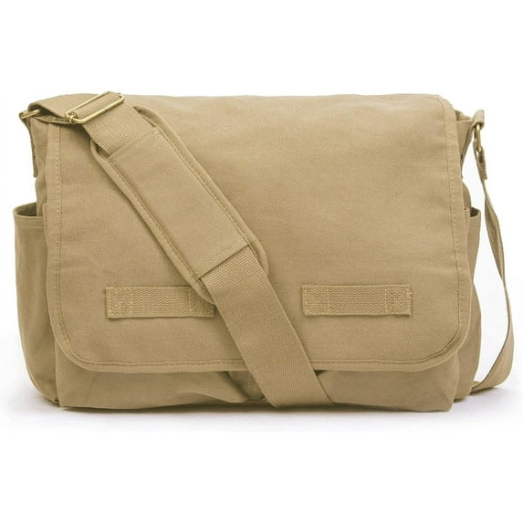 Canvas Vintage Messenger Bag Shoulder bag Leather Large Travel Crossbody bags for men women