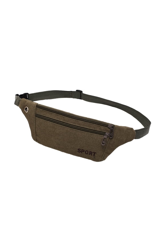 Canvas Waist Pack, Unisex Multi Functional Pack, For Running, Cycling, Hiking and Outdoor Sports, Adjustable Strap Phone Bag to Keep Your Hands Free and Essentials Secure