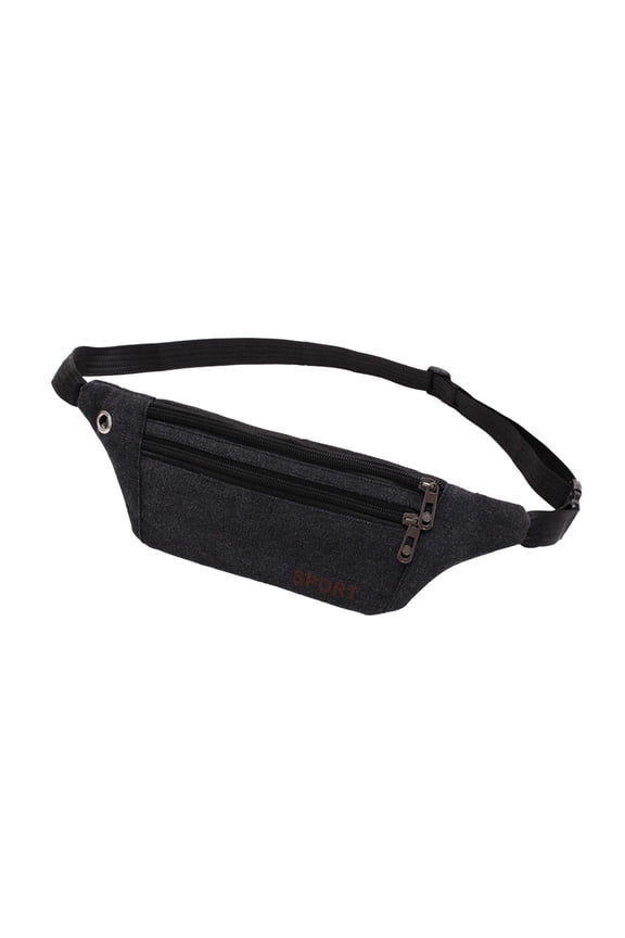 Canvas Waist Pack, Unisex Multi Functional Pack, For Running, Cycling, Hiking and Outdoor Sports, Adjustable Strap Phone Bag to Keep Your Hands Free and Essentials Secure