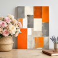 thumbnail image 1 of Canvas Wall Art Abstract Gary Orange Paint Canvas Art Print Retro Mottled Oil Painting Retro Pictures Wall Decor for Living Room Bedroom Artwork Decorations Stretched Framed Ready to Hang 8"x10", 1 of 9